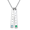 Couple Flat Vertical Bar Necklace