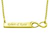 Infinity Style Flat Bar Necklace